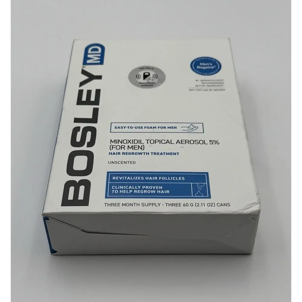 Bosley MD Men's Regrowth Spray Treatment - 3 month supply 5% Minoxidil 2 Fl oz.